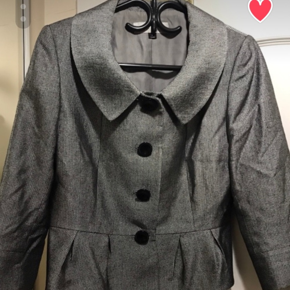 Tahari Silver sheen grey blazer